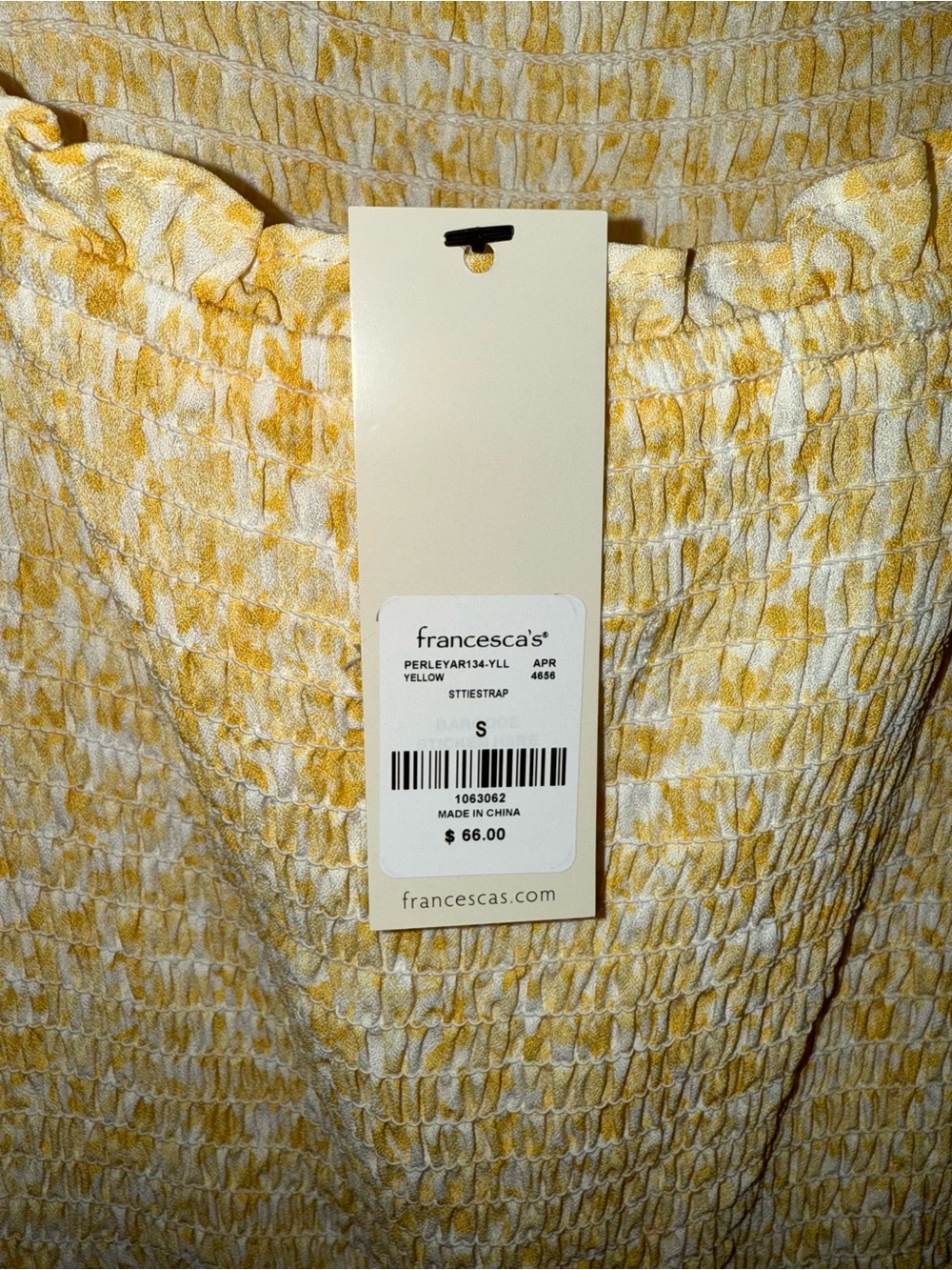 Francesca's Yellow & White Maxi Dress